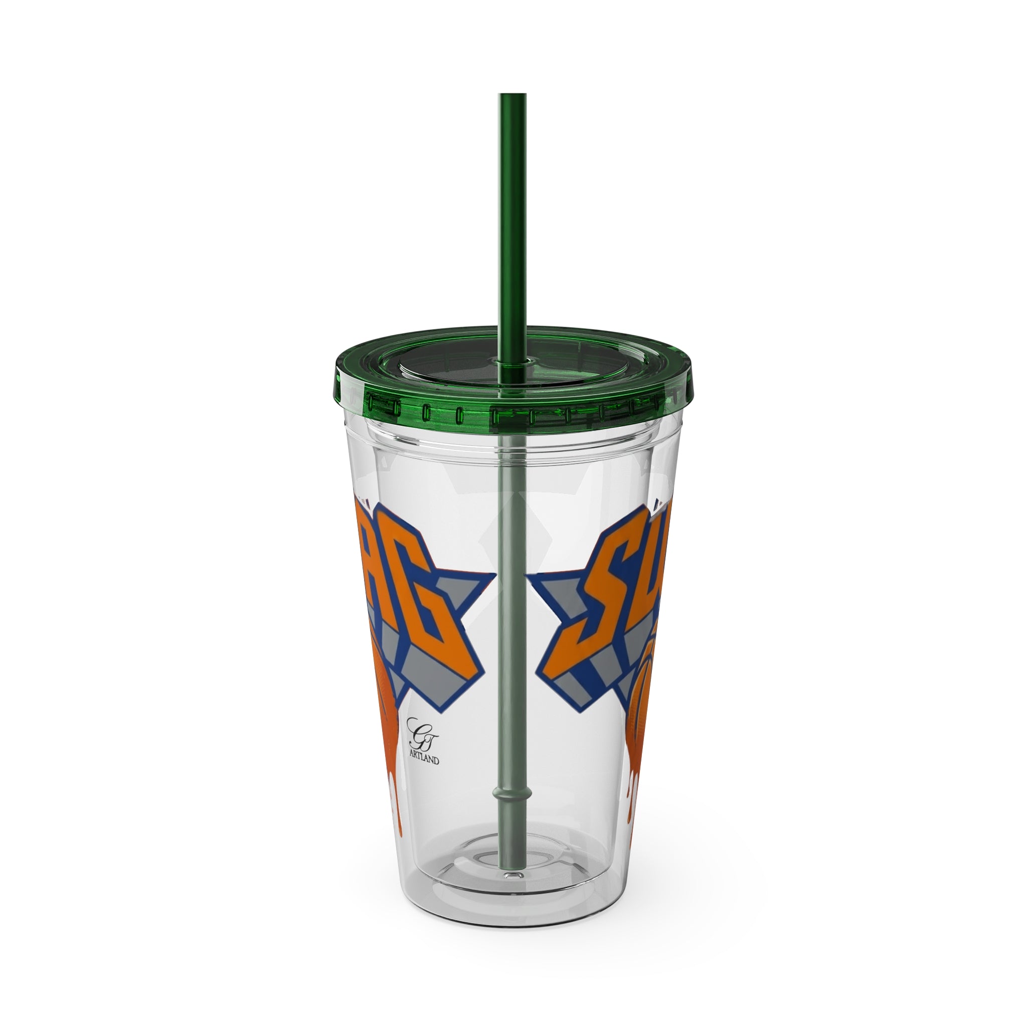 Swag Dripping Basketball Tumbler | 16oz Straw Cup by GT Artland