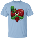 Leprechaun Lovey Heart holding Pot of Gold Lucky Edition Unisex Heavy Cotton Tee by GT Artland