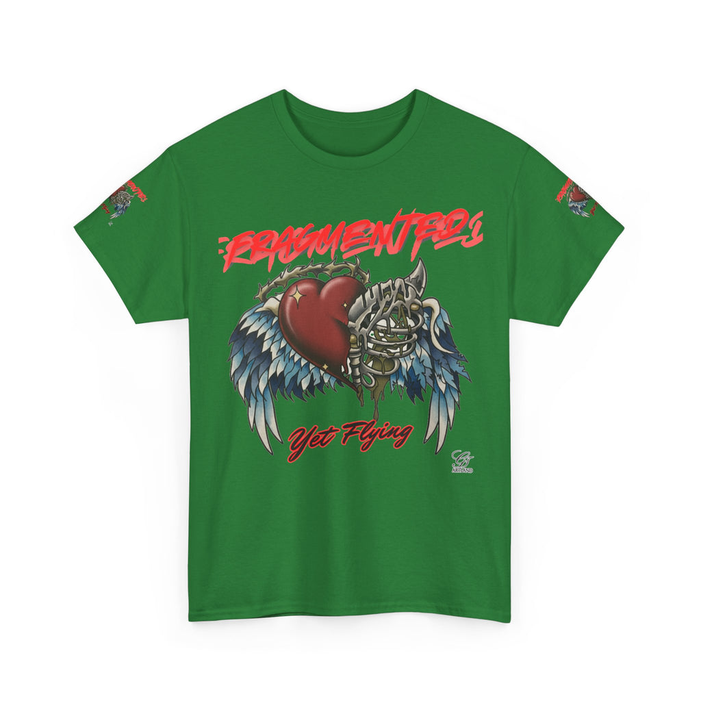 Fragmented Heart Wings tee | Broken Heart with Wings graphic