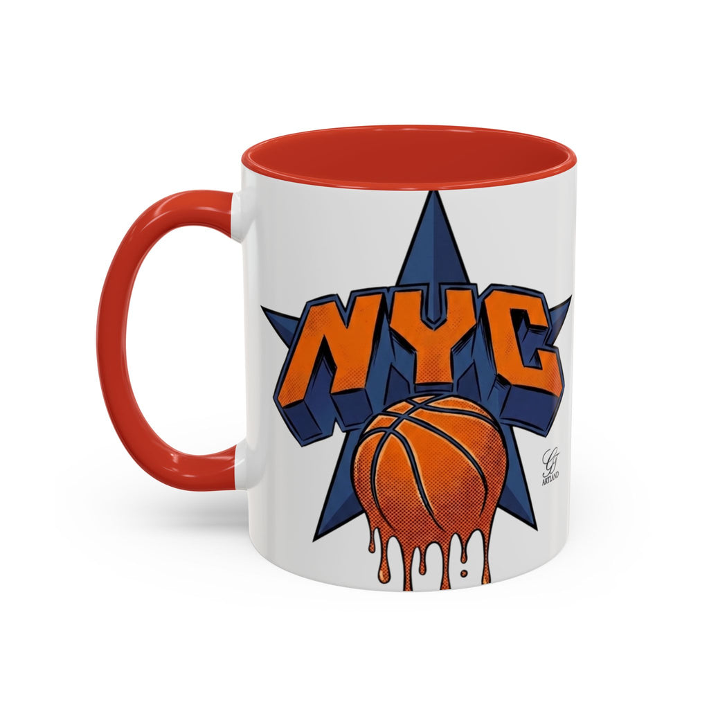 NYC  New York Champions Basketball Drip Mug | Accent Coffee Mug 11oz 15oz by GT Artland