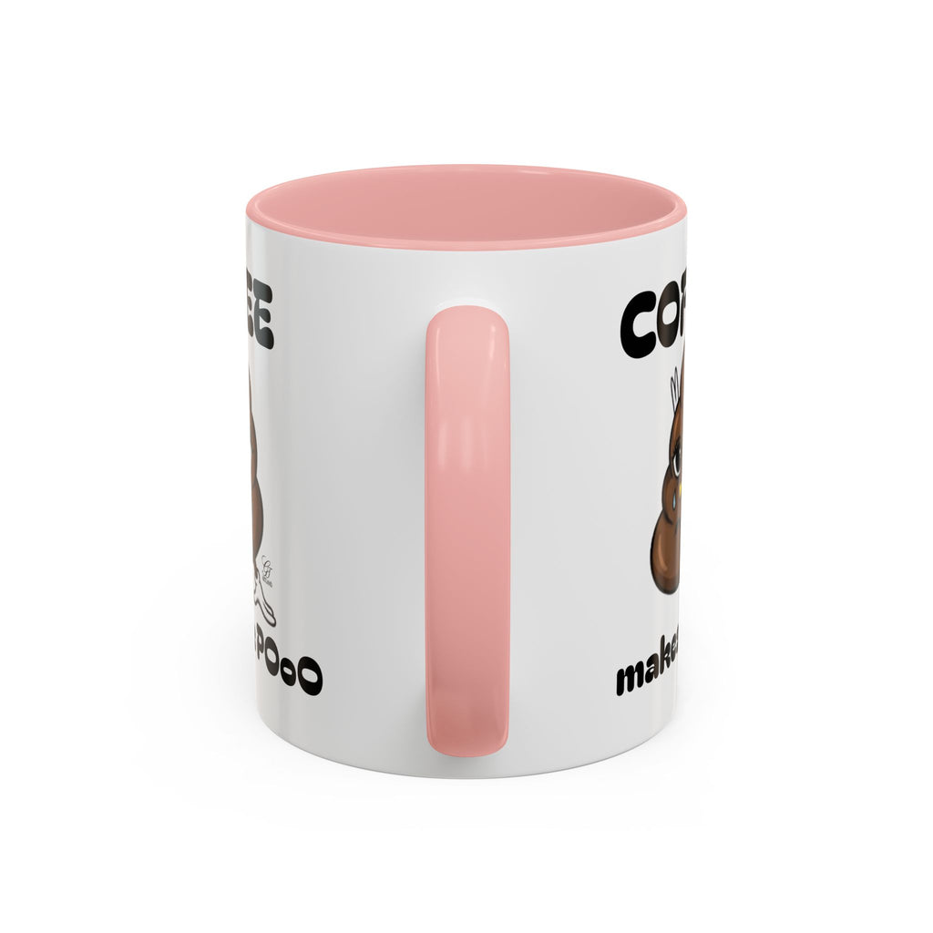 Coffee Mug — "Coffee Makes Me Pooo" Funny Novelty Accent Mug by GT Artland