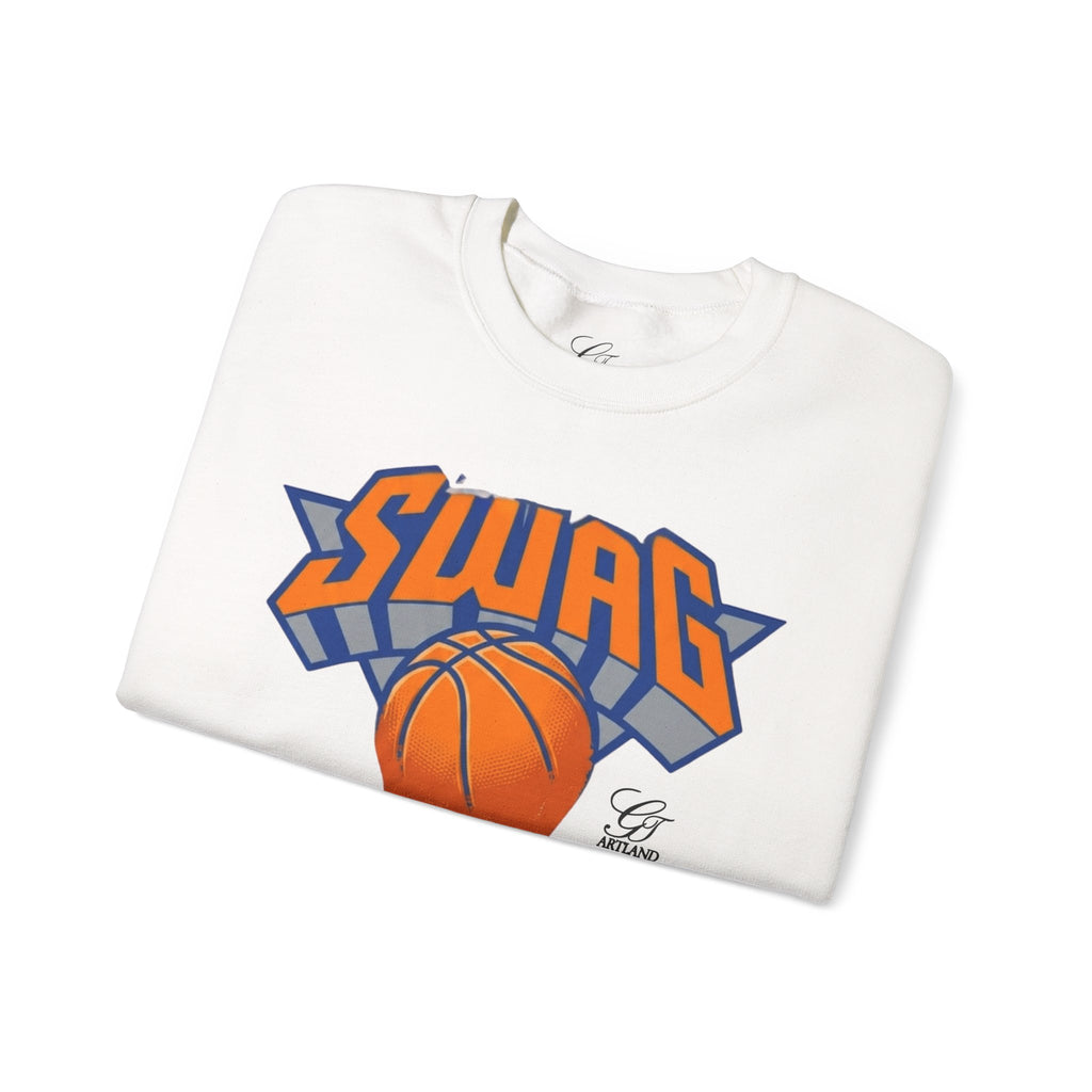 Swag Dripping Basketball Sweatshirt | Streetwear Hoop Graphic by GT Artland