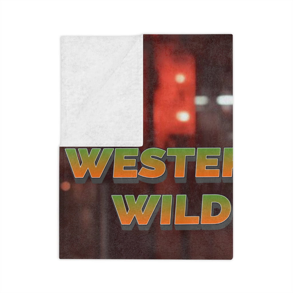 Western Wild Cowgirl Velveteen Blanket - Throw