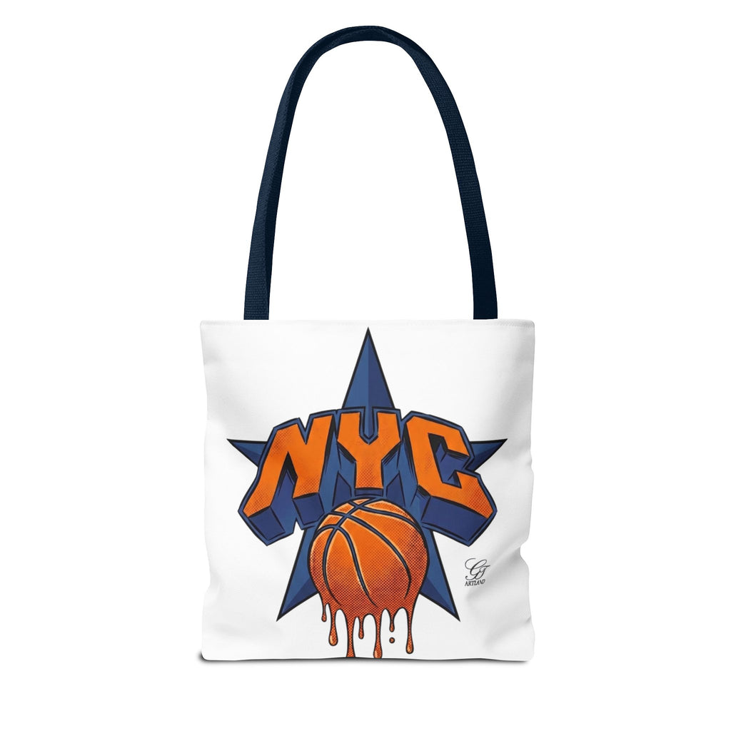 NYC Dripping Basketball Tote Bag | City Basketball Design by GT Artland