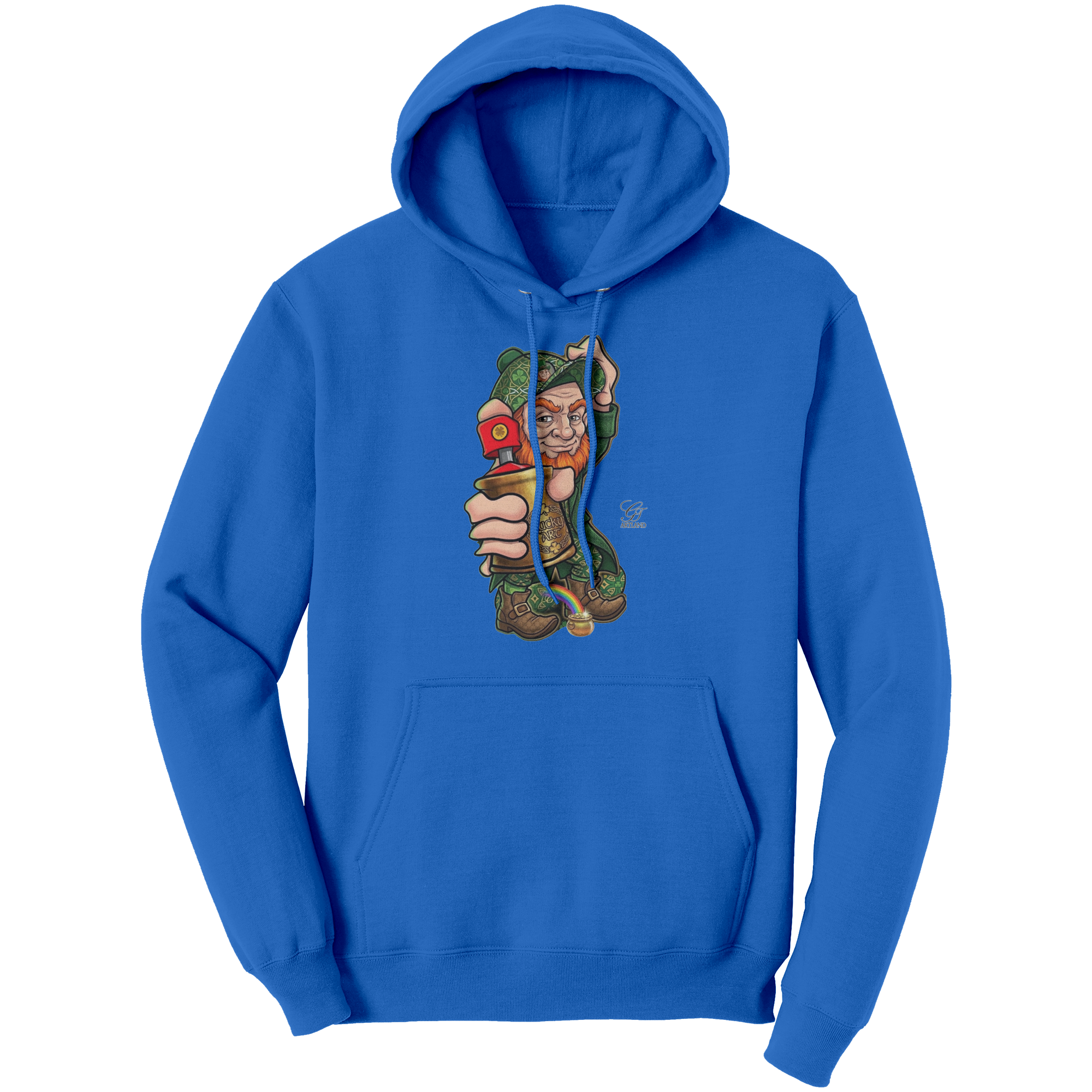 Spray Can Leprechaun Urban Designer "Luck Art" Edition Port & Co Hoodie by GT Artland