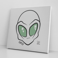 UFO Alien GT Fresh White Clean Edition Square Canvas Wrap by GT Artland