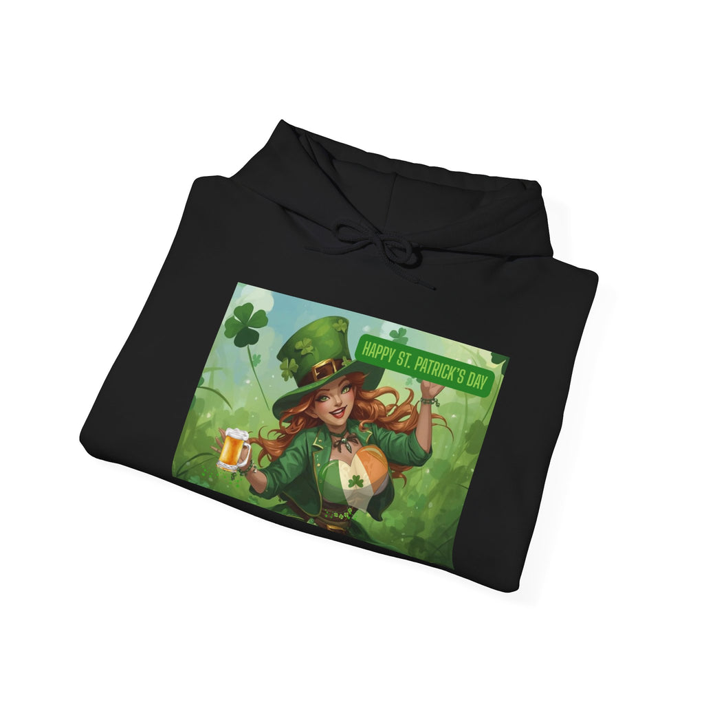 Leprechaun Pot of Gold Hoodie | St. Patrick's Day Shamrock Illustration