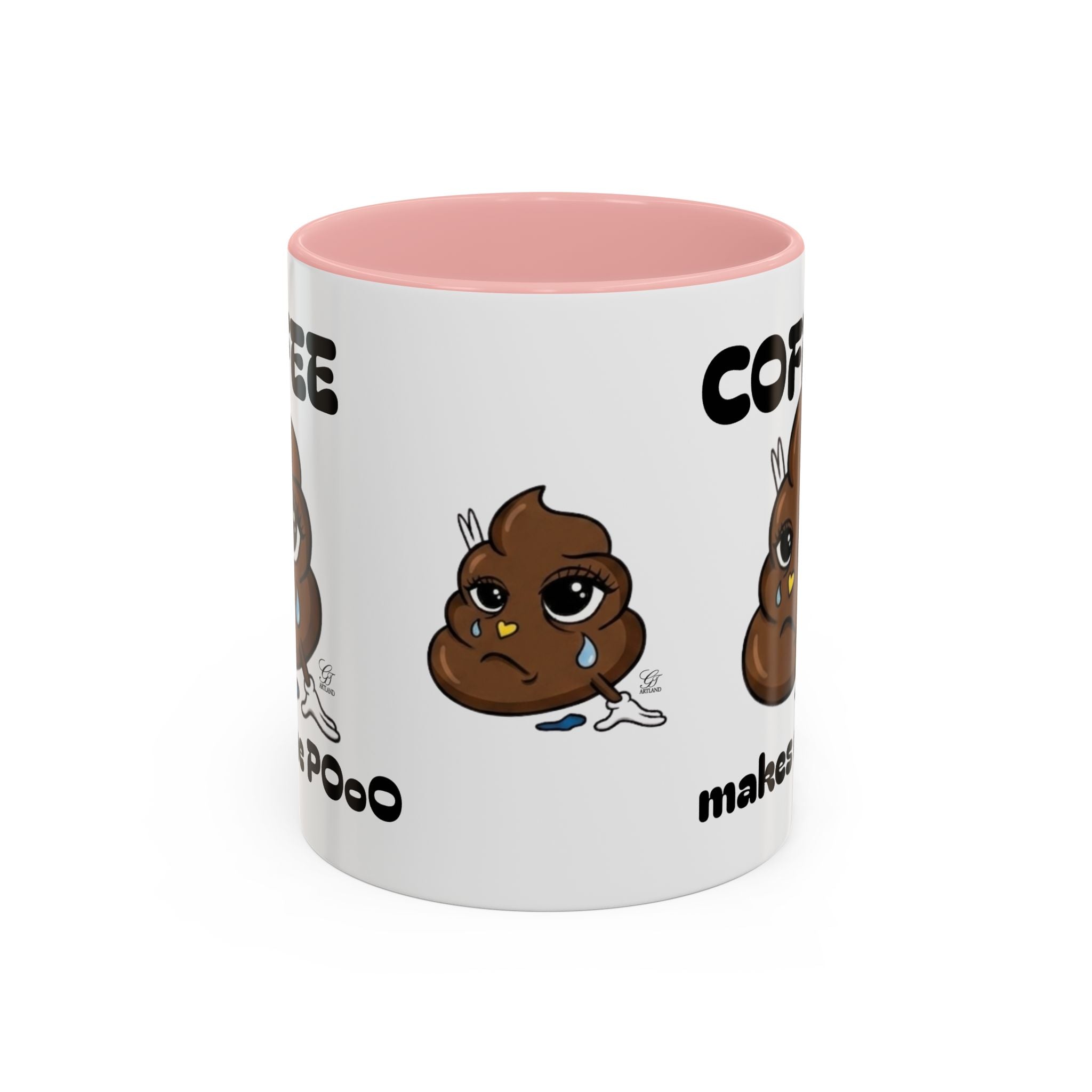 Coffee Mug — "Coffee Makes Me Pooo" Funny Novelty Accent Mug by GT Artland