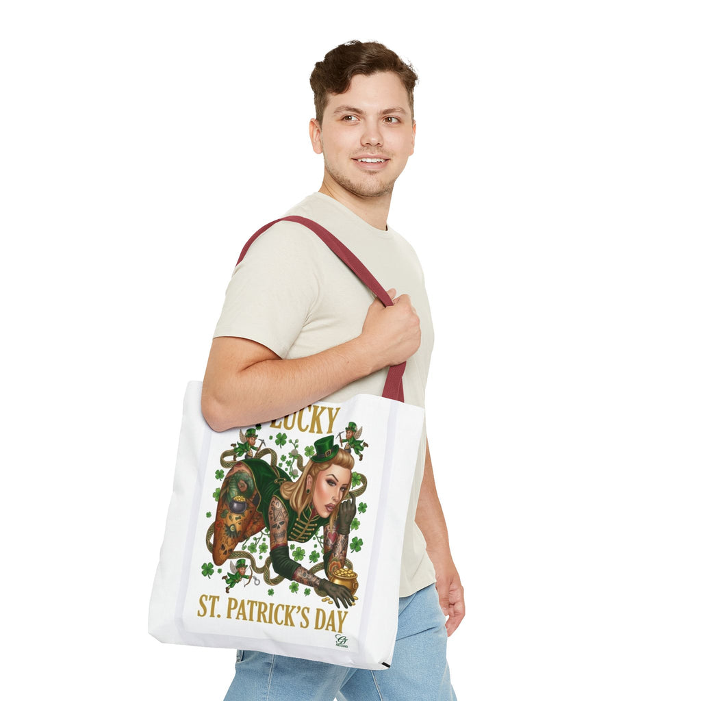 "Lucky" St Patrick's Day Tattoo Hot Sexy Vixen Designer Tote Bag by GT Artland