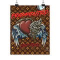 Fragmented Heart with Wings Poster | Tattoo Style, Urban Street Art by GT Artland