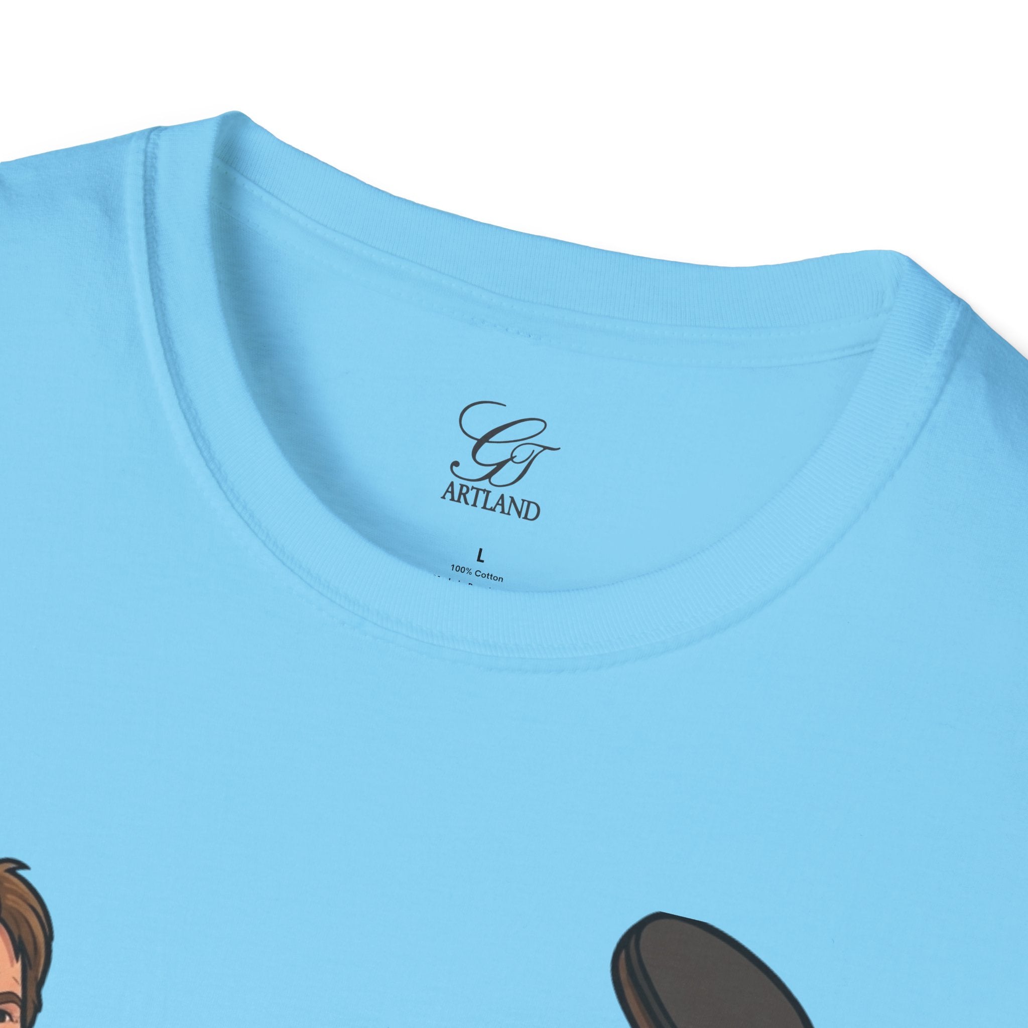 Chuck Norris Kick Illustration T-Shirt | I'll Kick Your Butt text by GT Artland