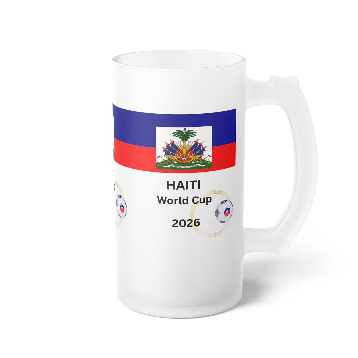 Haiti World Cup 2026 Frosted Glass Beer Mug