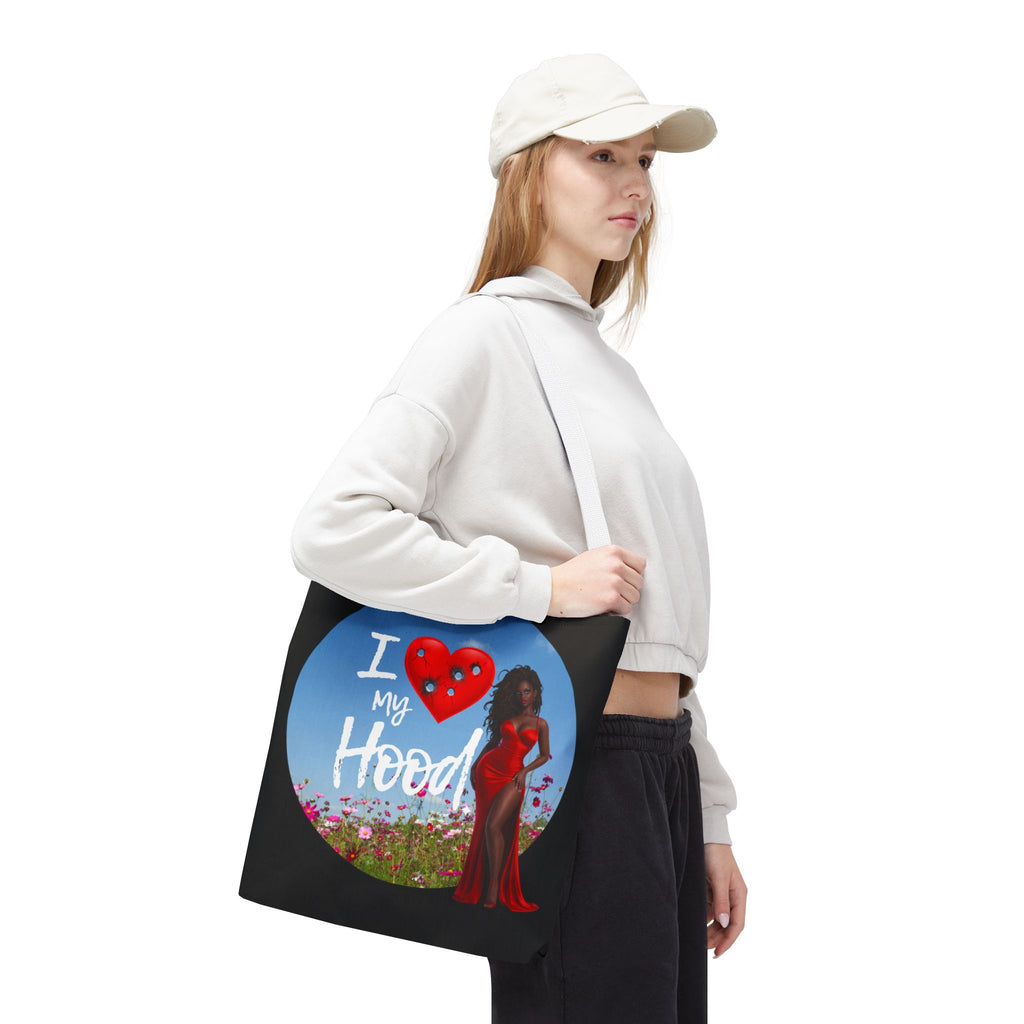 I Love My Hood tote bag | All-over print handbag