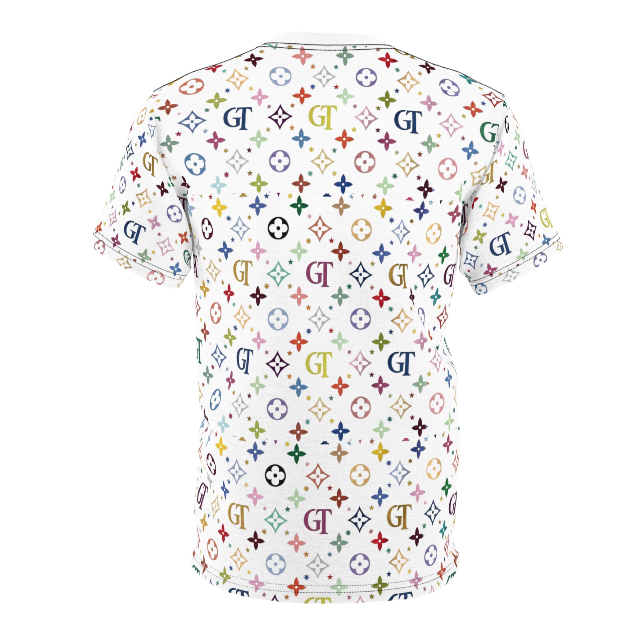 Colorful Monogram Designer Elite Pattern Tee | All-Over Print T-Shirt by GT Artland
