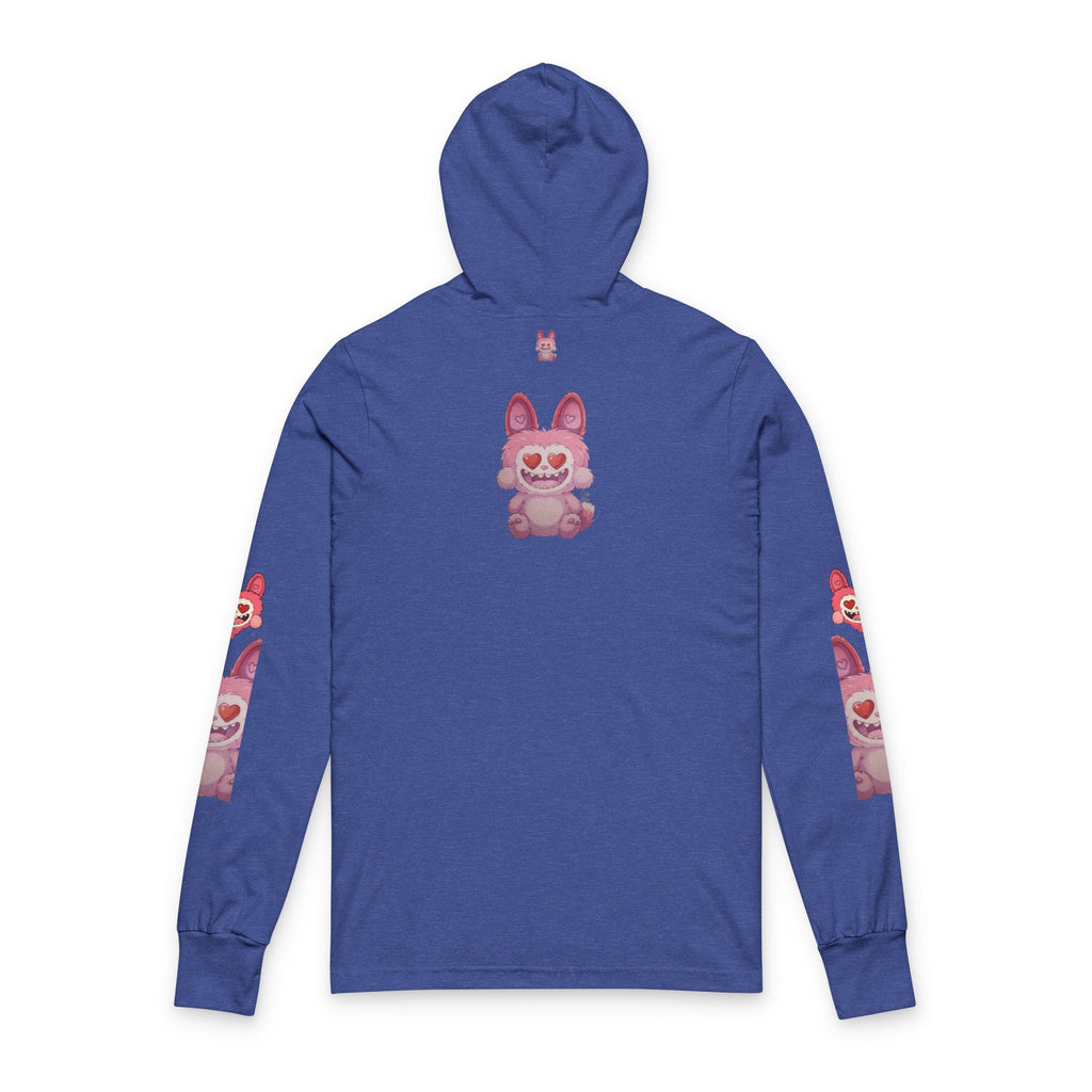 Pink Heart-Eyes Bunny  Hooded Long Sleeve