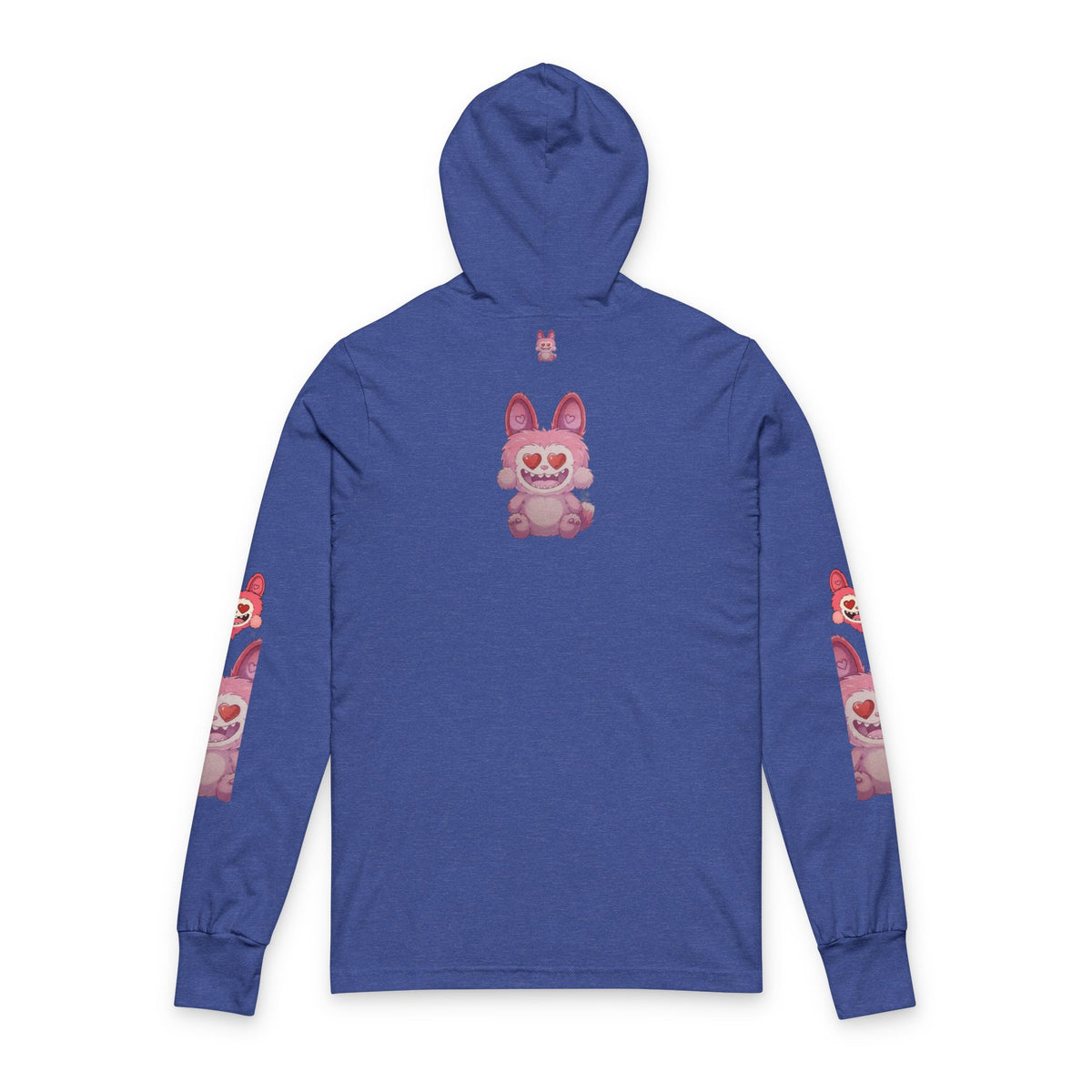 Pink Heart-Eyes Bunny  Hooded Long Sleeve