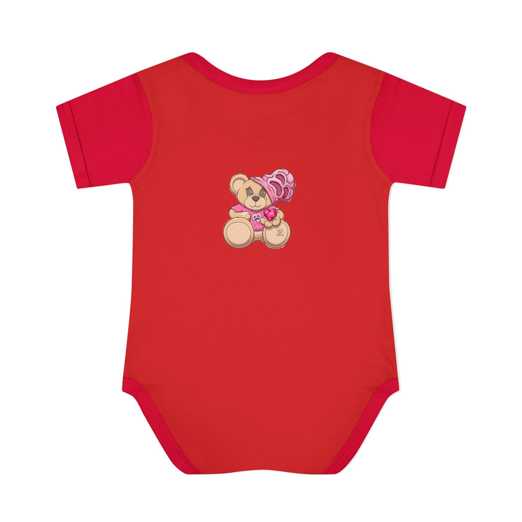Pink Heart Teddy Bear Infant Bodysuit by GT Artland