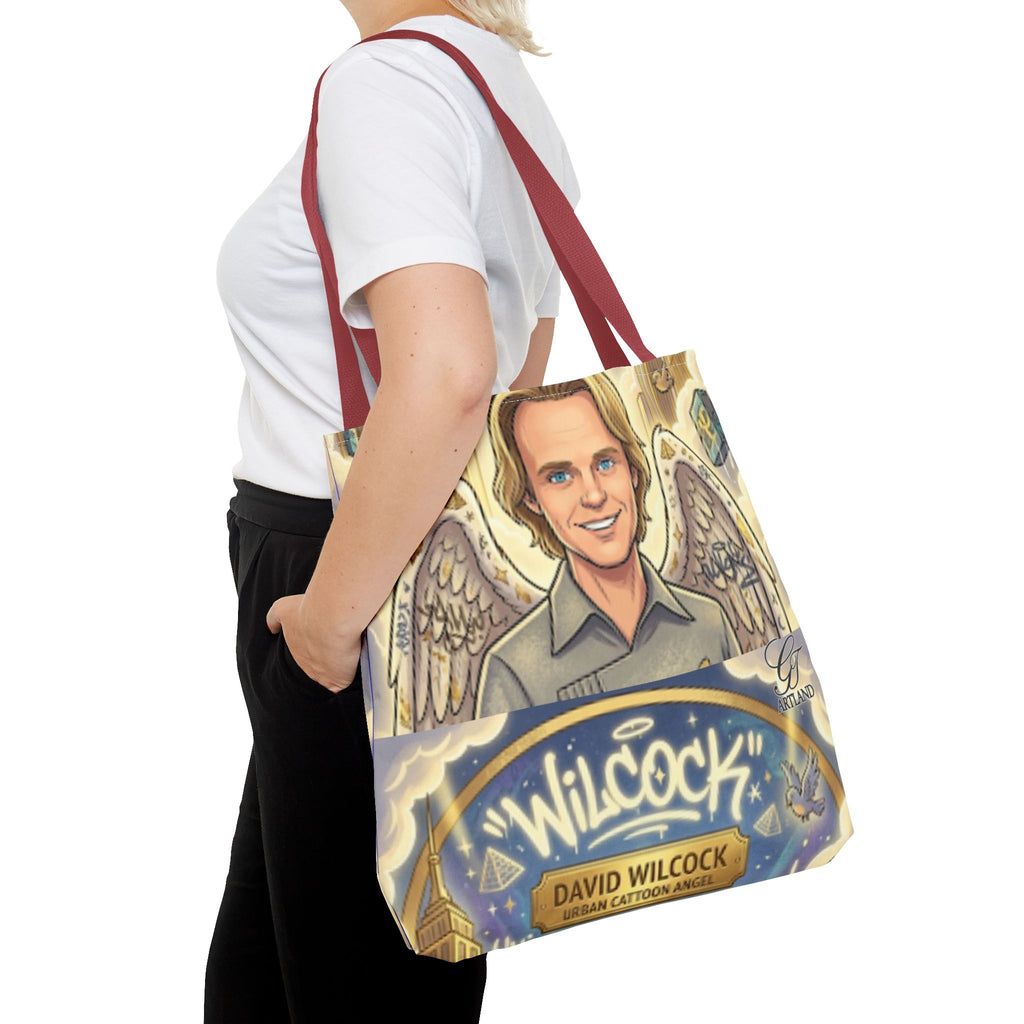 Wilcock Angel Wings Portrait Tote Bag – Illustrated Memorial/Tribute Carryall by GT Artland