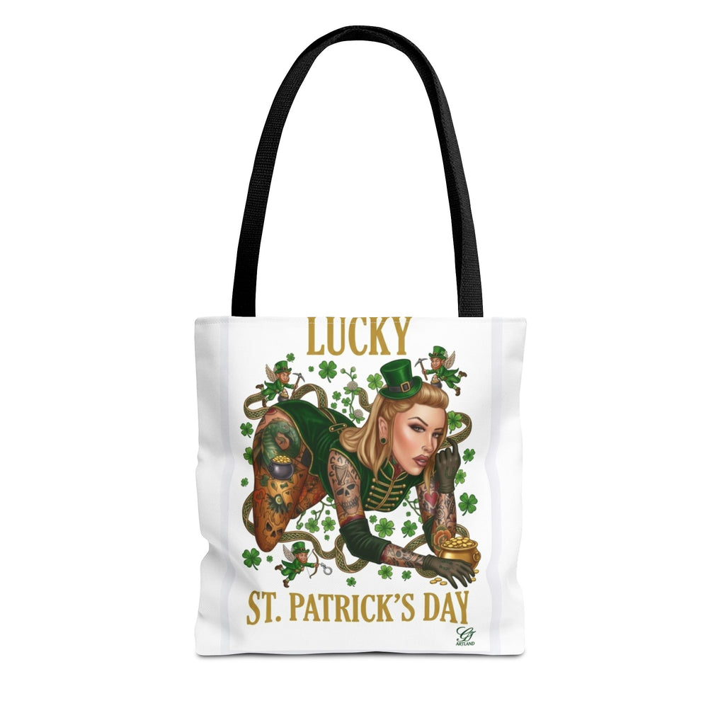"Lucky" St Patrick's Day Tattoo Hot Sexy Vixen Designer Tote Bag by GT Artland