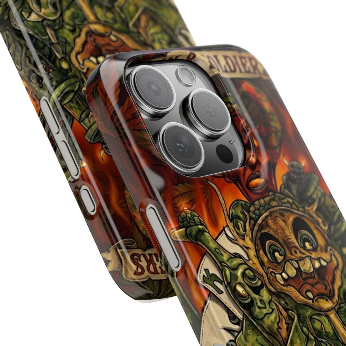 Devils Army Illustration Slim Phone Case | Horror Soldier Art by GT Artland
