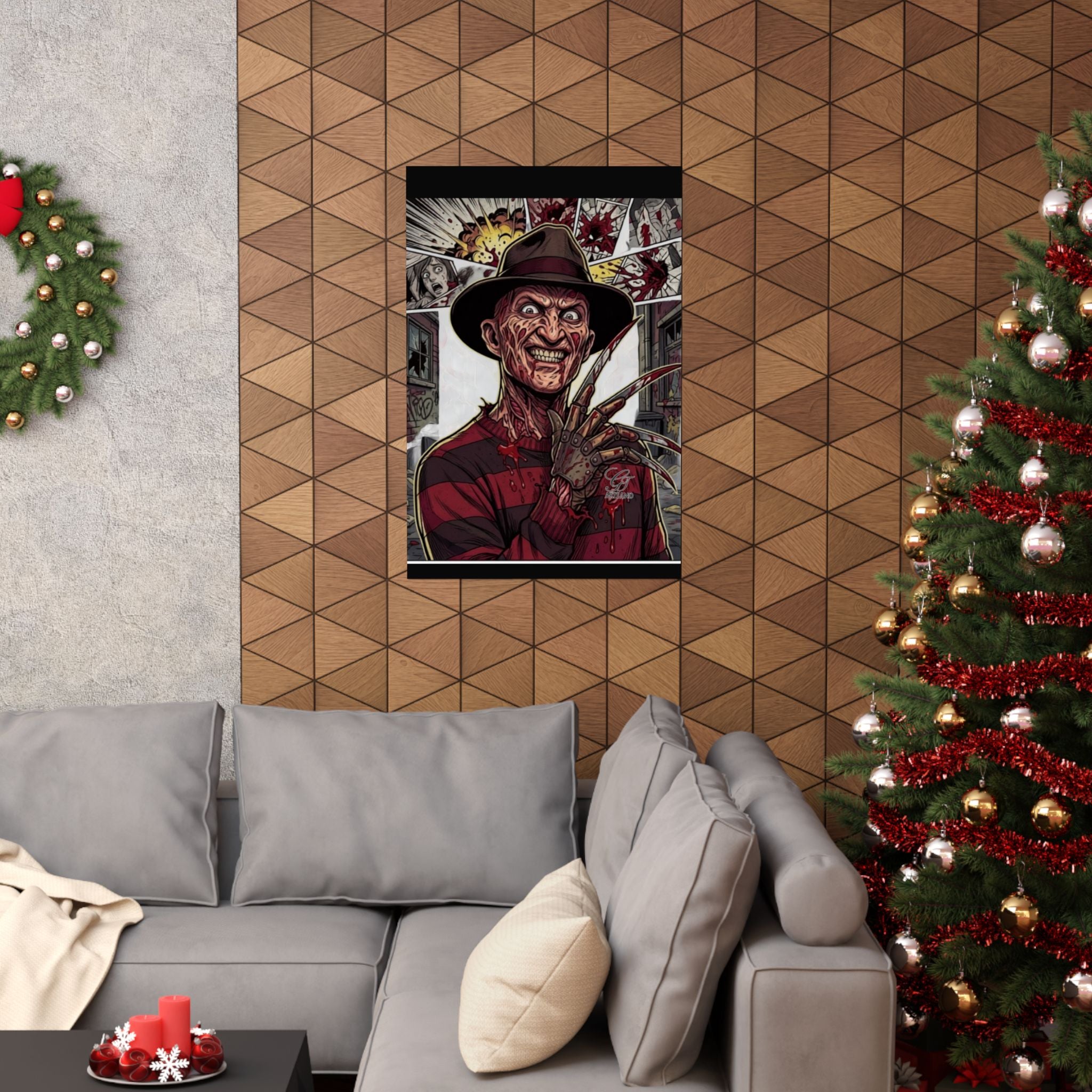 Elm Street Gangsta Horror Matte Vertical Posters by GT Artland