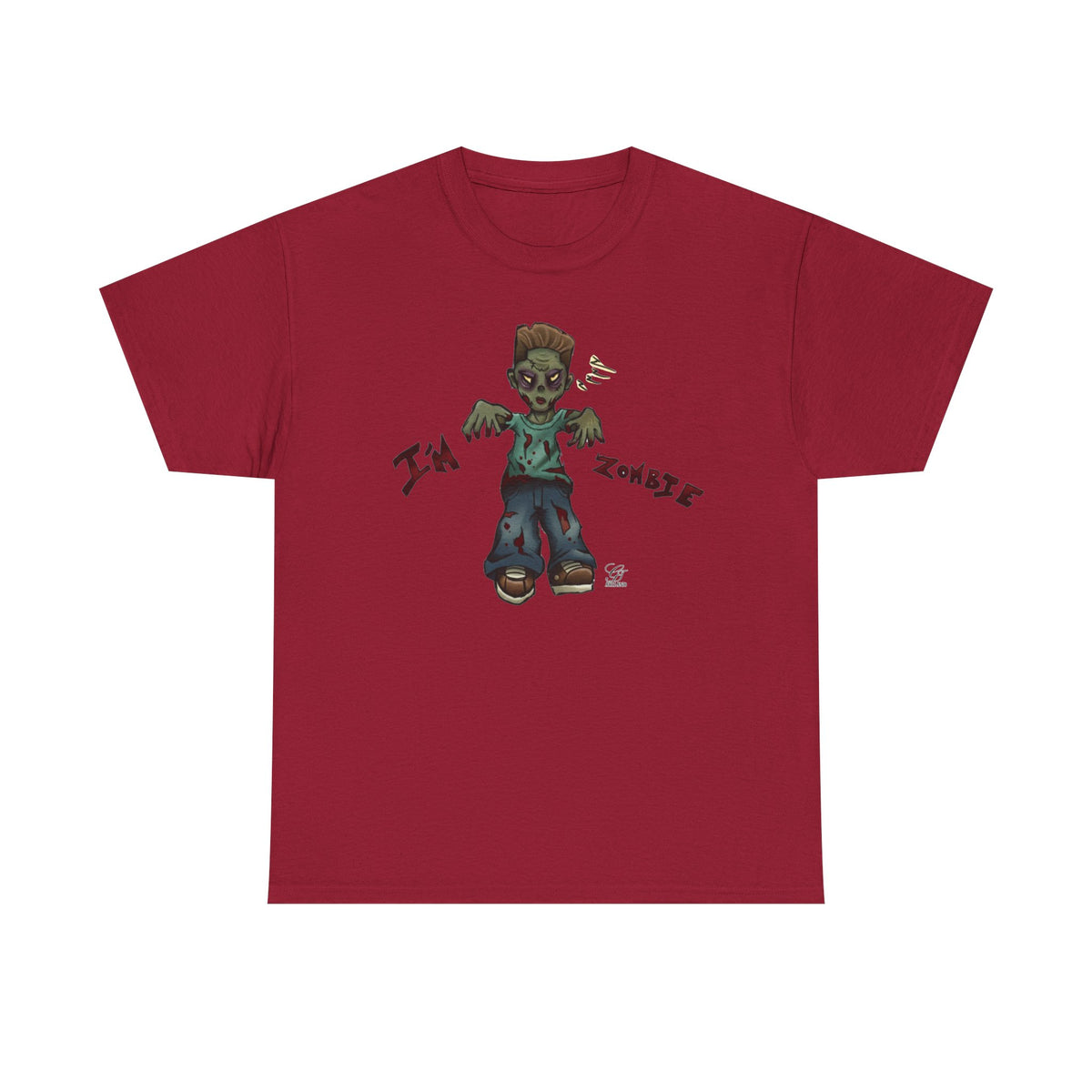 Cartoon Zombie Kid T-Shirt | I'm a Zombie, Halloween Tee by GT Artland