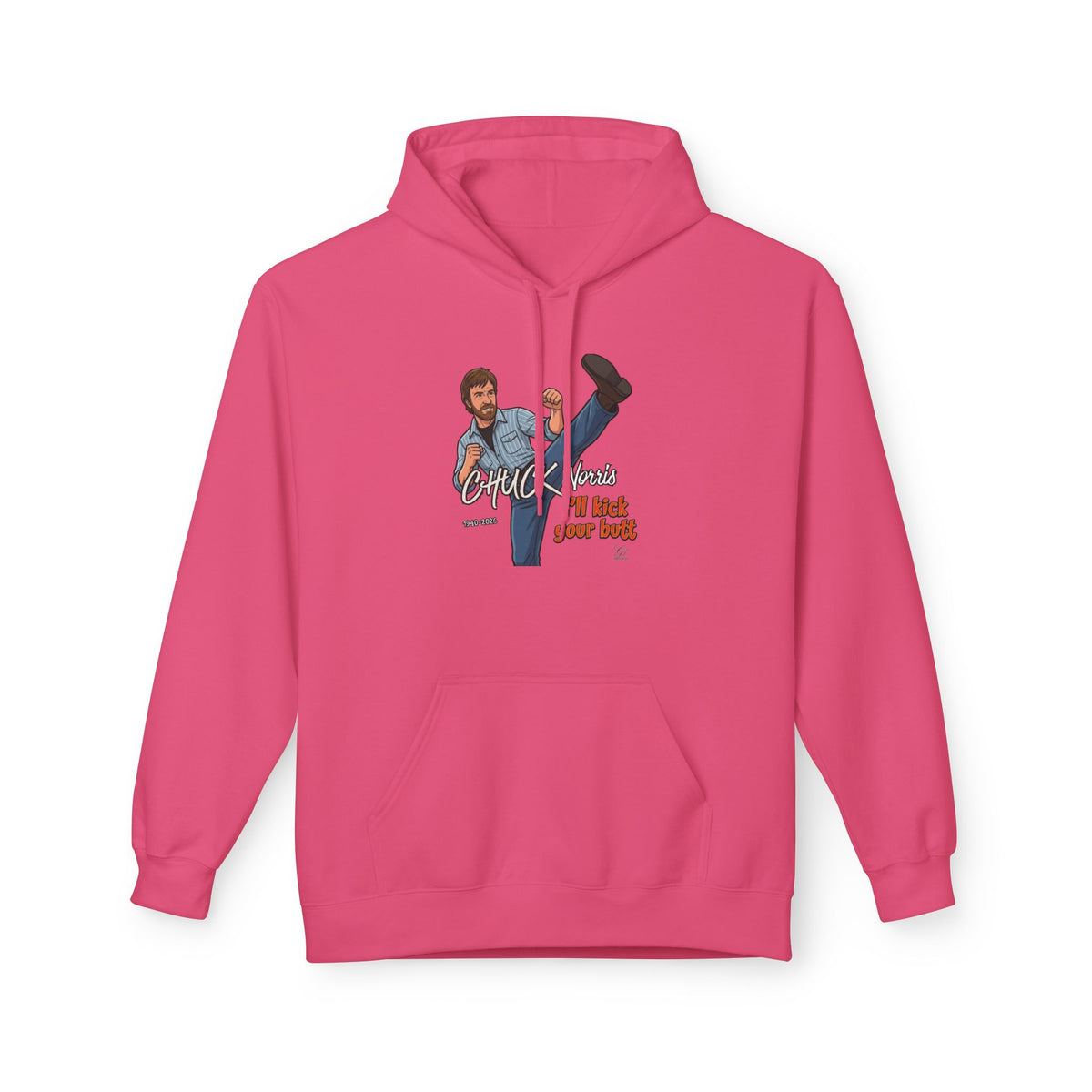 Chuck Norris Kick Hoodie | Retro Martial Arts Illustration by GT Artland