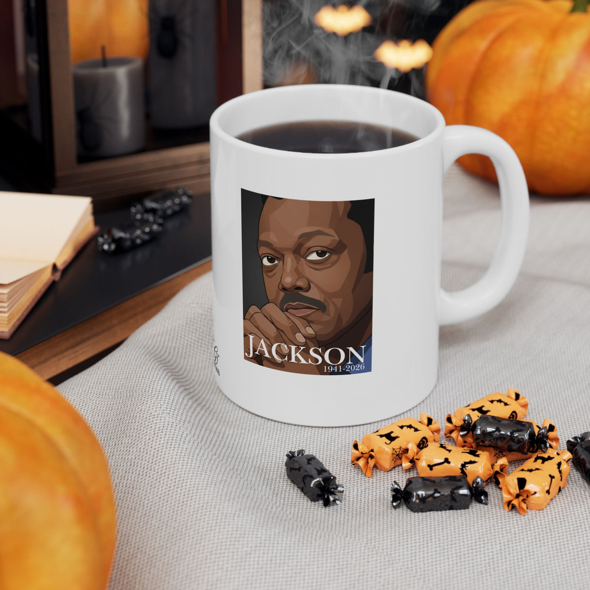 Stylized Jesse Jackson Portrait Ceramic Mug