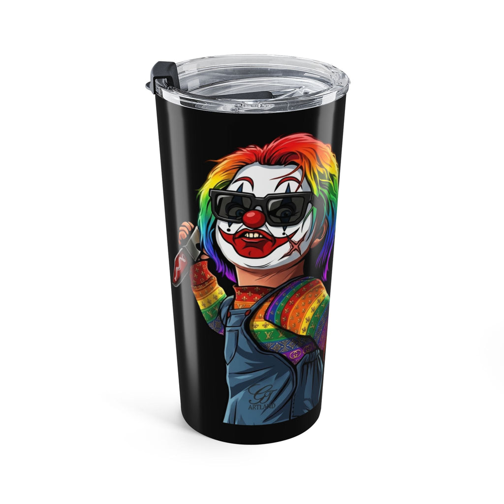 Rainbow Psycho Slasher Halloween Dark Horror 20oz Tumbler by GT Artland