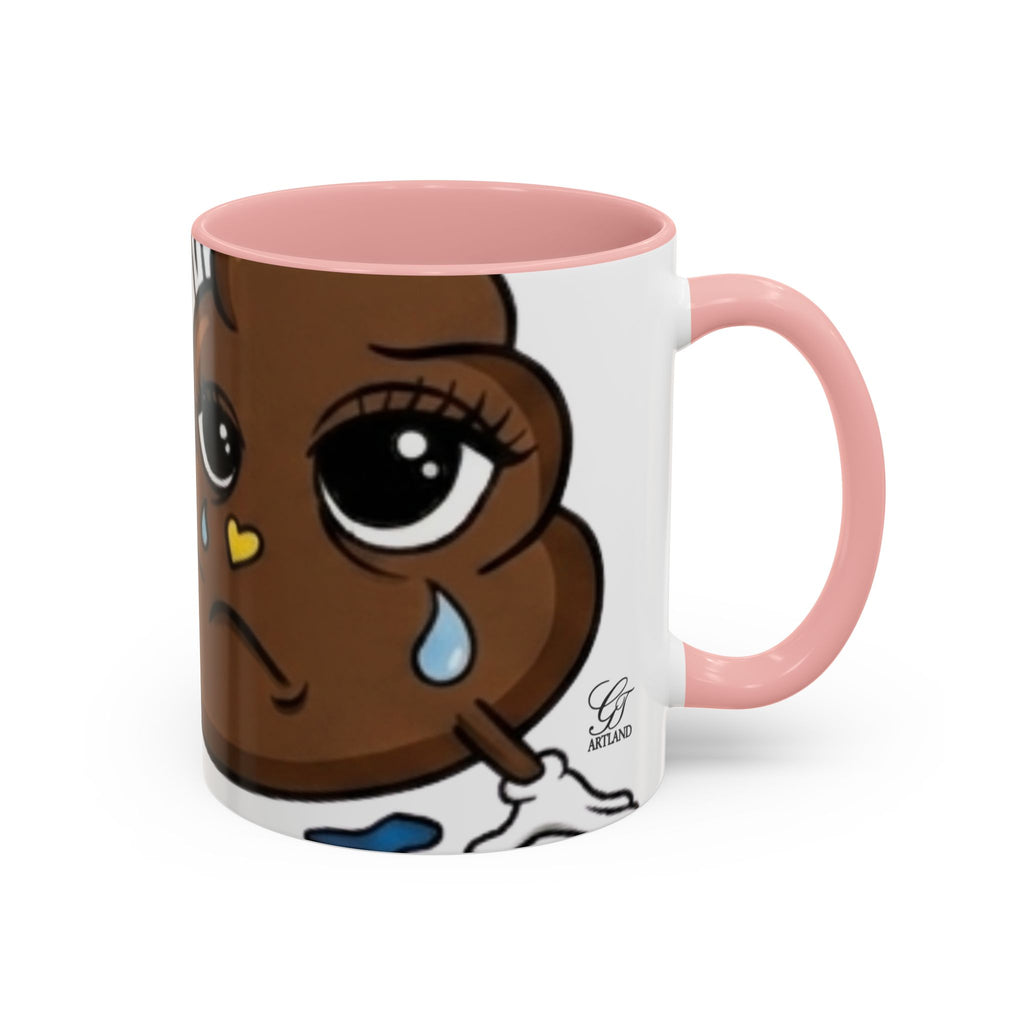 Sad Poop Emoji Coffee Mug – Funny Cute Collectors Novelty Accent Mug (11/15oz) by GT Artland