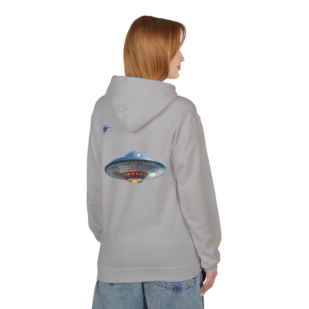 Retro UFO Spaceship Hoodie | Paranormal Alien Abduction Design