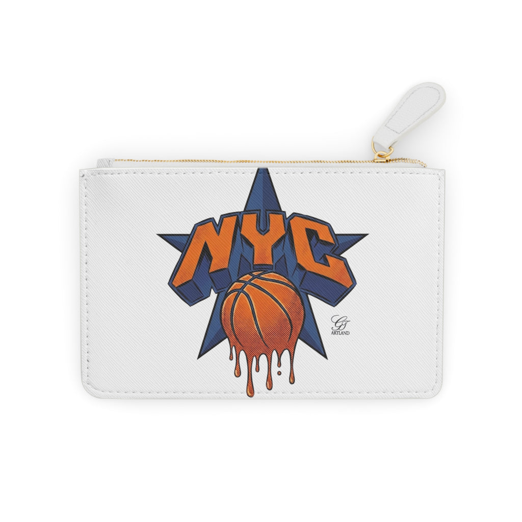 NYC Drip Basketball Mini Clutch Bag | Urban Sports Logo, Star Graphic by GT Artland