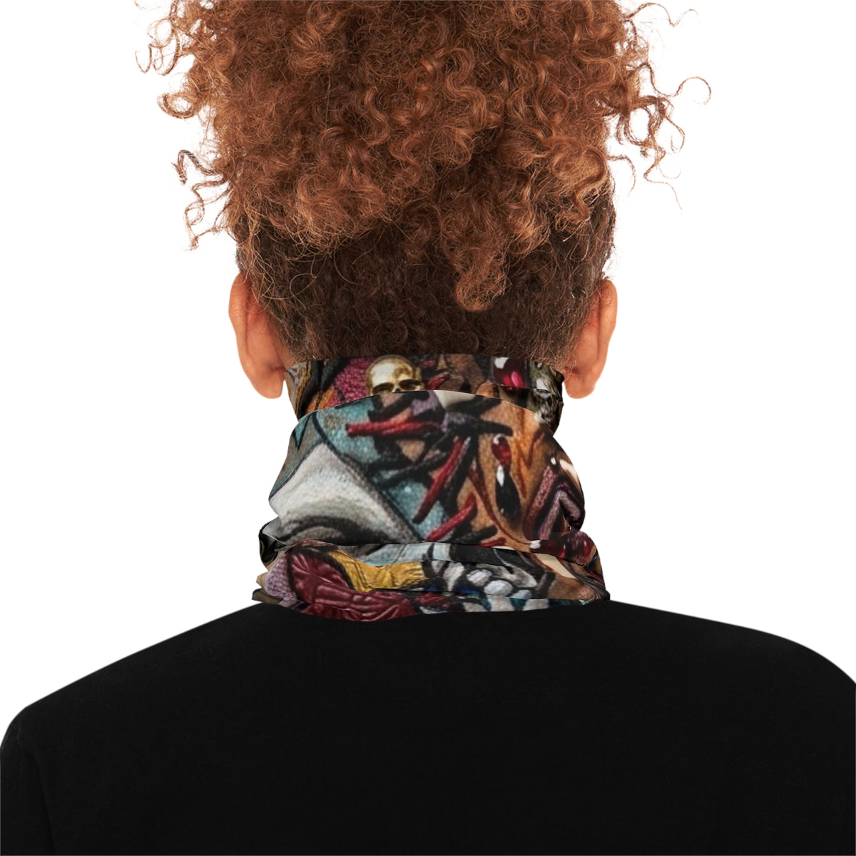 Creepy Clown & Skull Neck Crypto Twist Gaiter Horror Bandana by GT Artland