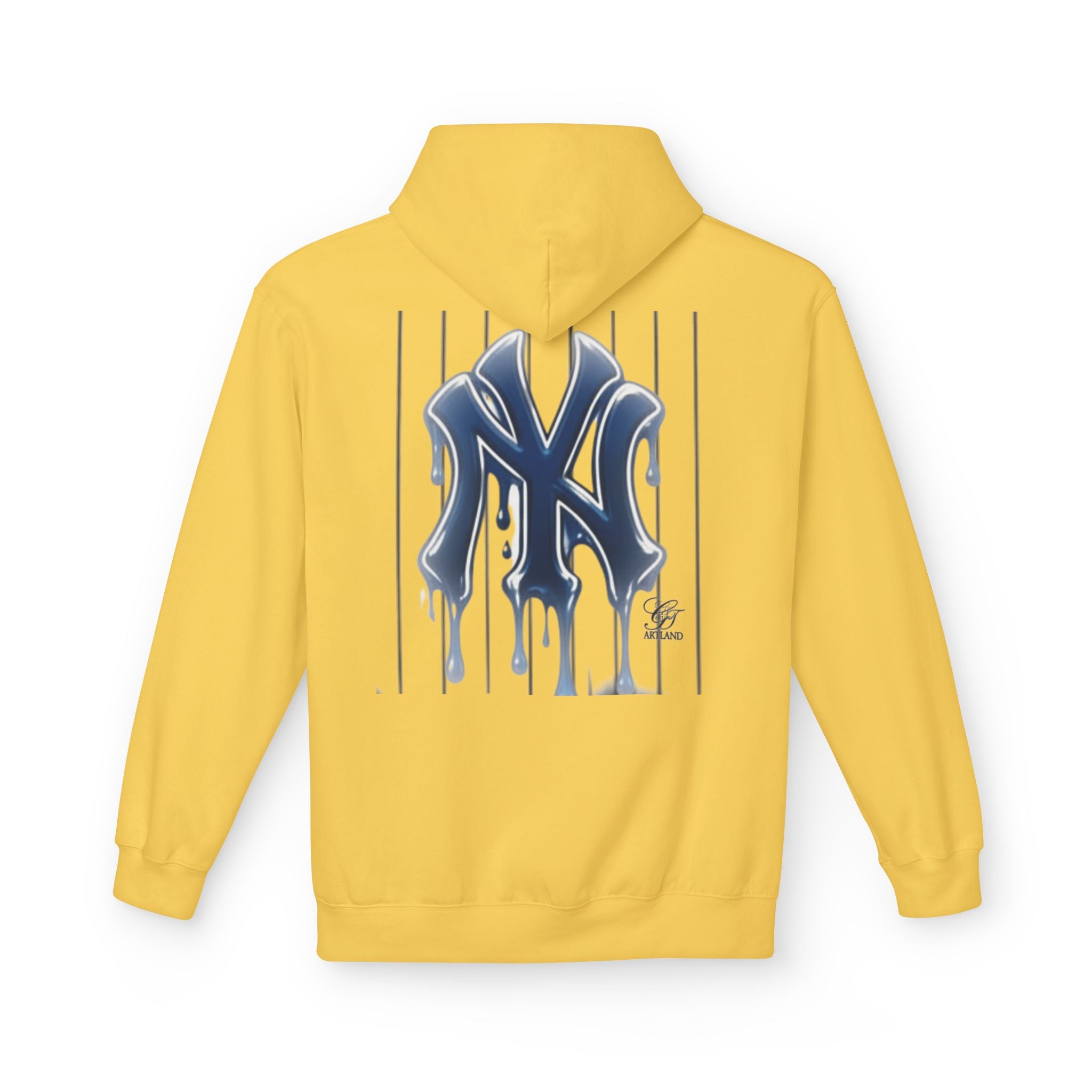 Dripping NY Fan Gear Logo Hoodie | Baseball Pinstripe Streetwear by GT Artland