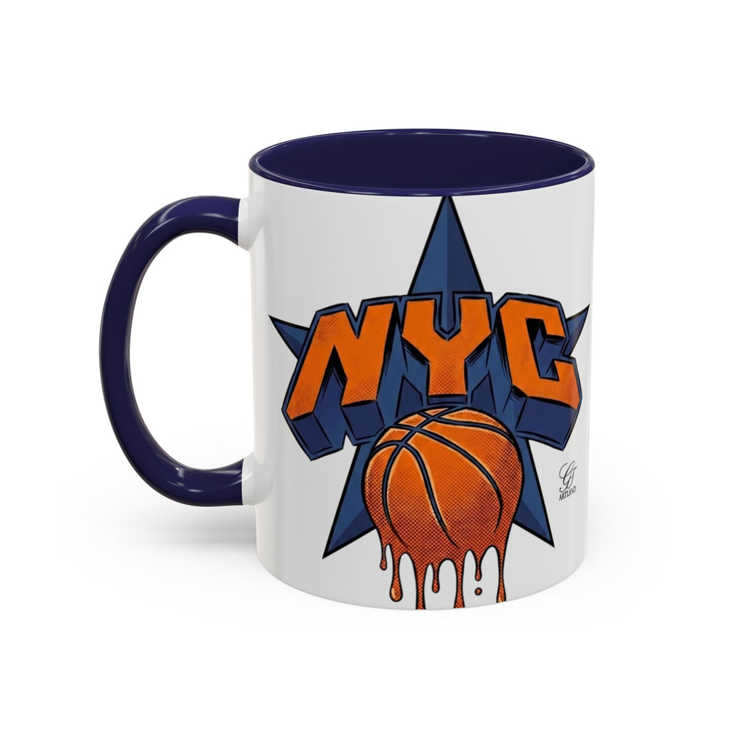 NYC  New York Champions Basketball Drip Mug | Accent Coffee Mug 11oz 15oz by GT Artland