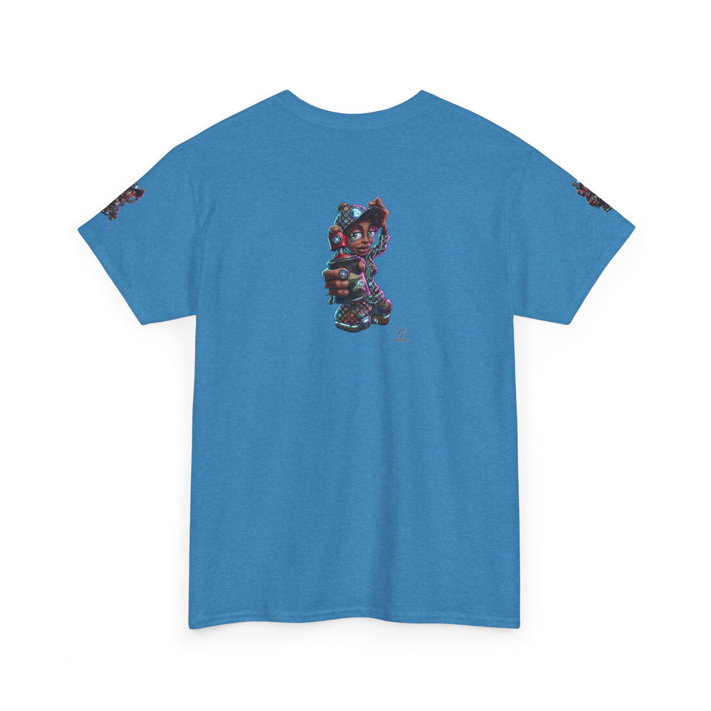 Ebony Futuristic Urban Spray Can Kid Gamer Tee - Cute Streetwear Graphic T-Shirt by GT Artland