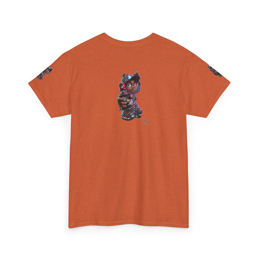 Ebony Futuristic Urban Spray Can Kid Gamer Tee - Cute Streetwear Graphic T-Shirt by GT Artland