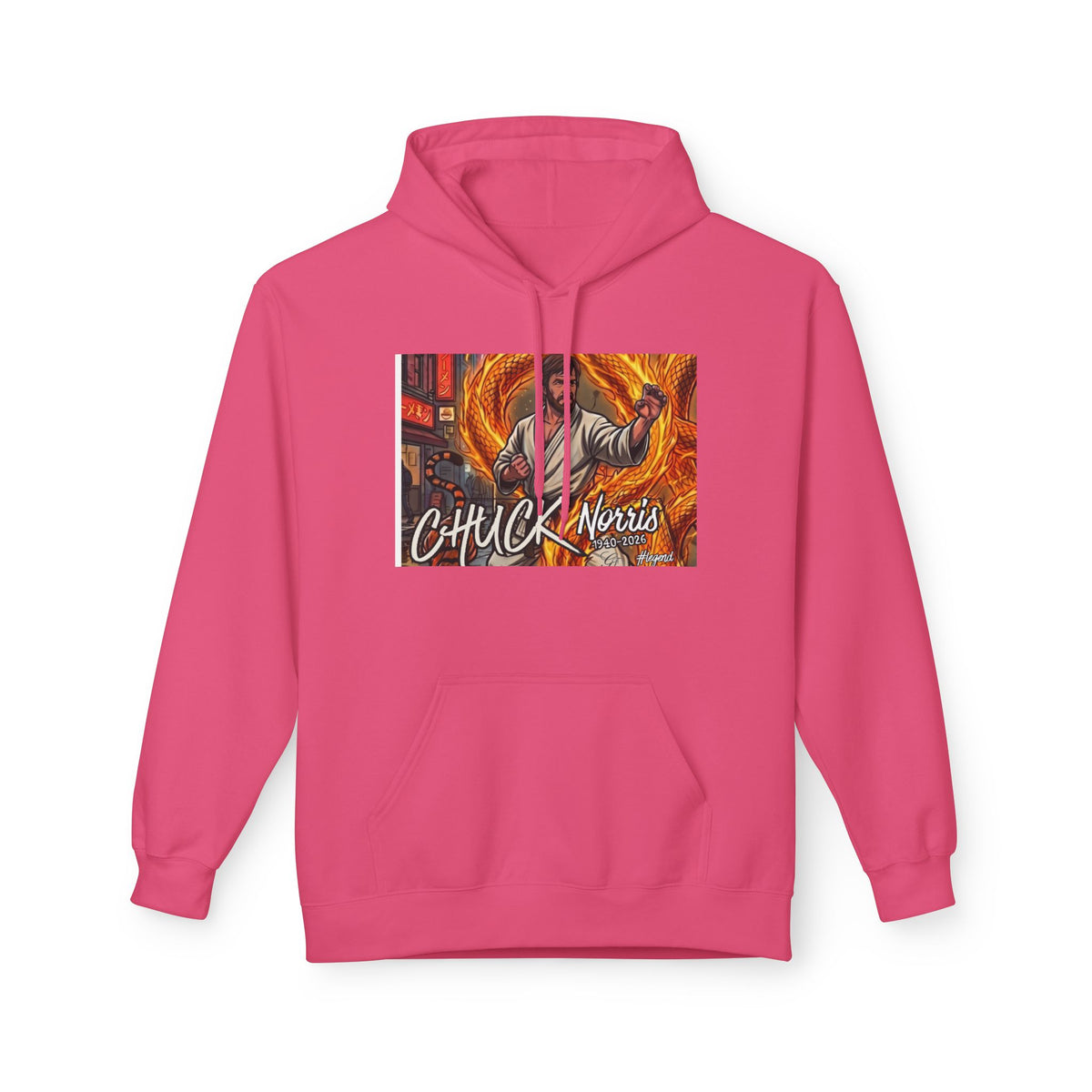 Chuck Norris Martial Arts Hoodie | Action Illustration, Retro Fight Scene by GT Artland
