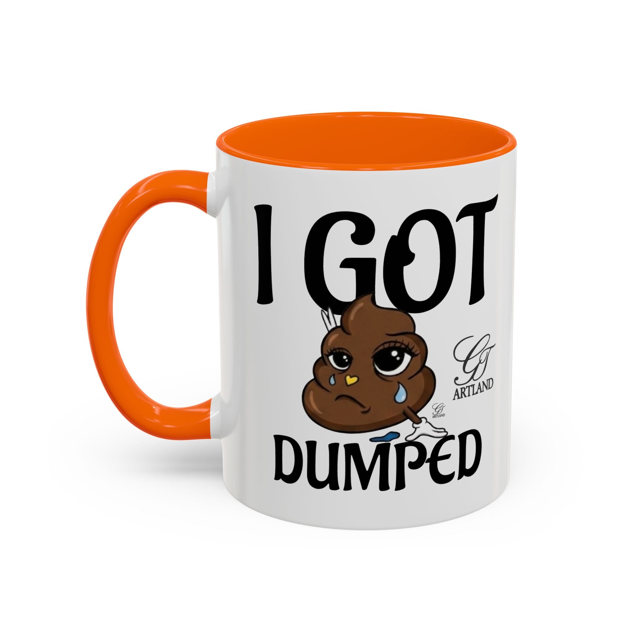 Copy of Funny Sad Poop Mug - "I Got Dumped" Accent Coffee Cup