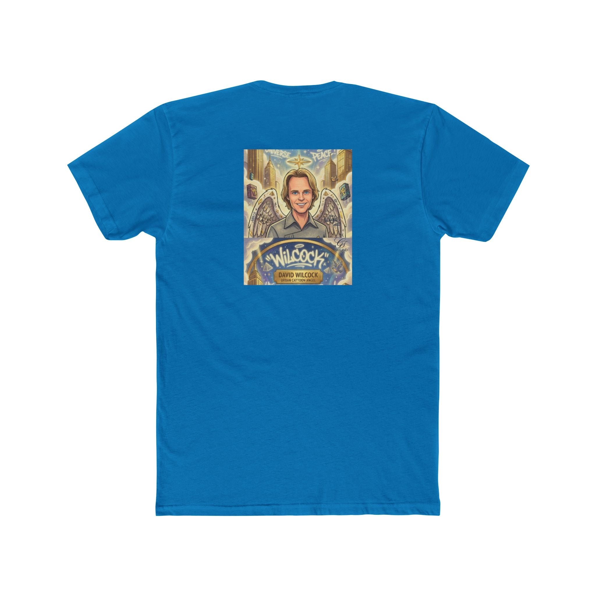 David Wilcock Angel Portrait Tee — Spiritual Memoir Graphic T-Shirt by GT Artland