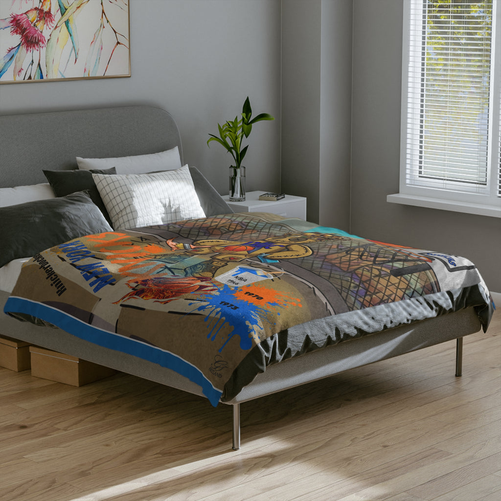 Street Air Brushing Basketball Teddy  Blanket