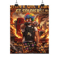 GT Soldier Clown Poster — Fiery Gamer Art Matte Vertical Print by GT Artland