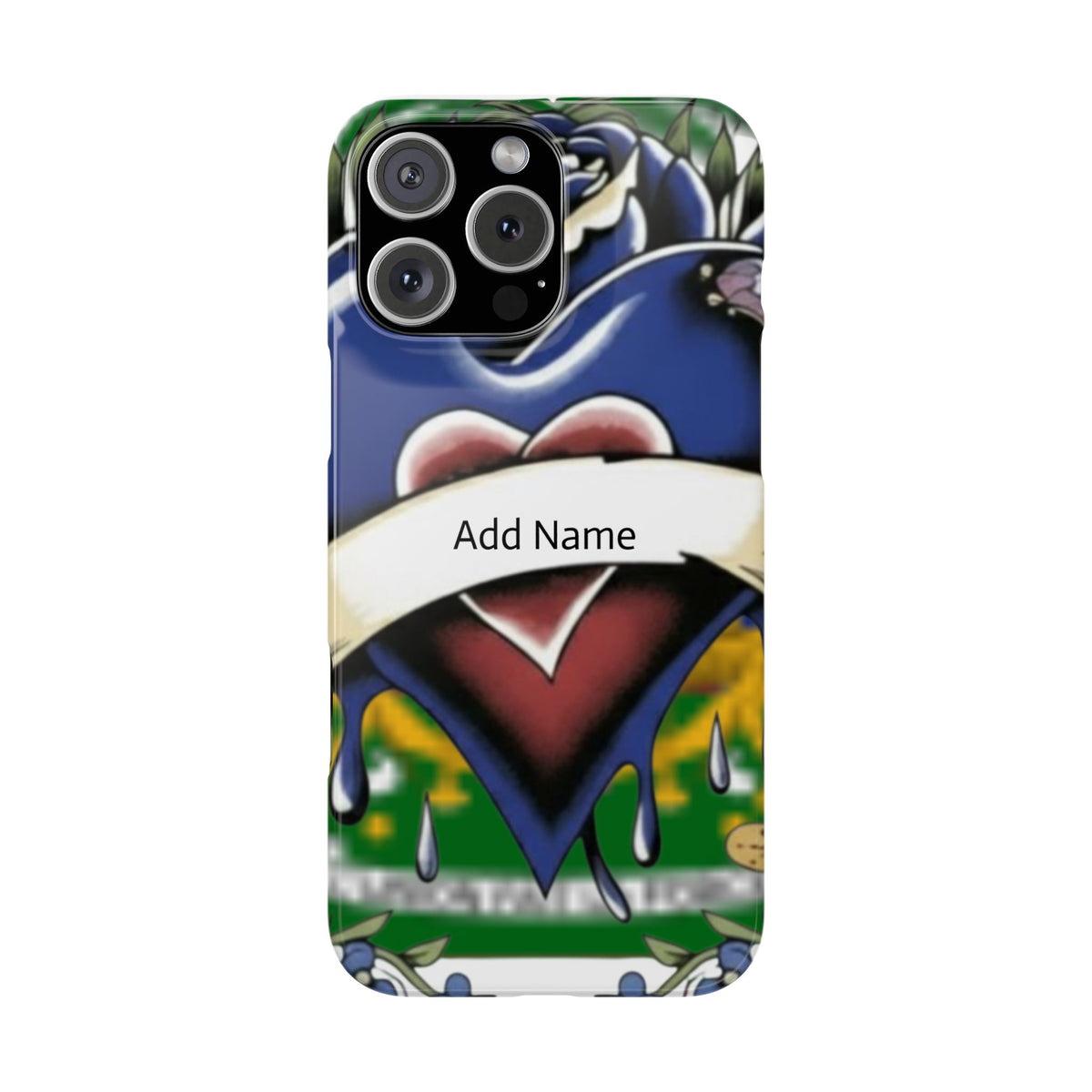 Blue Rose Garden Urban Styled Illustration Slim Phone Case |  by GT Artland