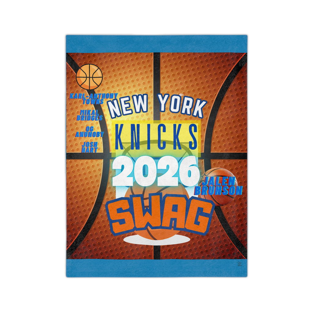 Sport 2026 Swag New York Knicks Basketball Blanket |  Velveteen Microfiber