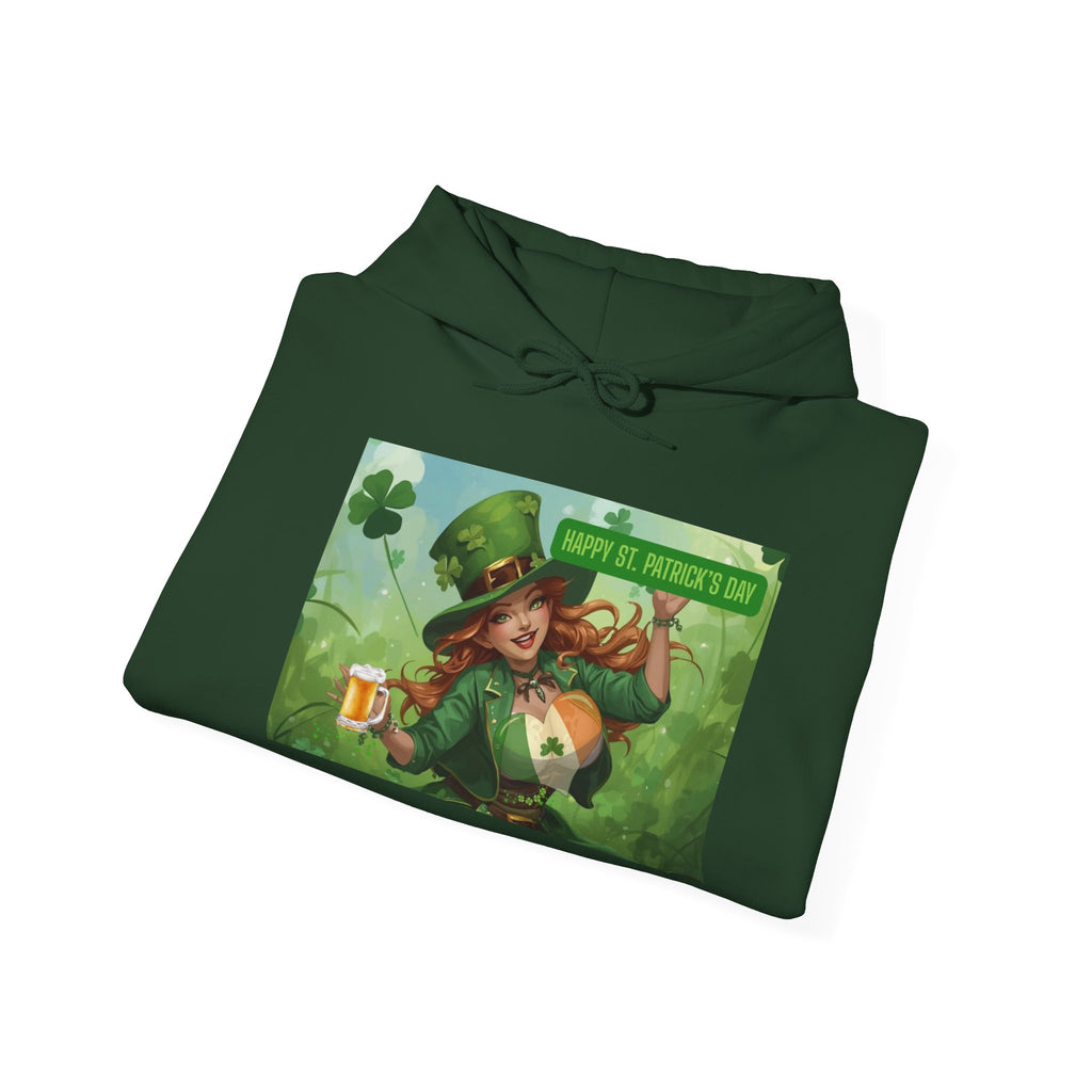 Leprechaun Pot of Gold Hoodie | St. Patrick's Day Shamrock Illustration