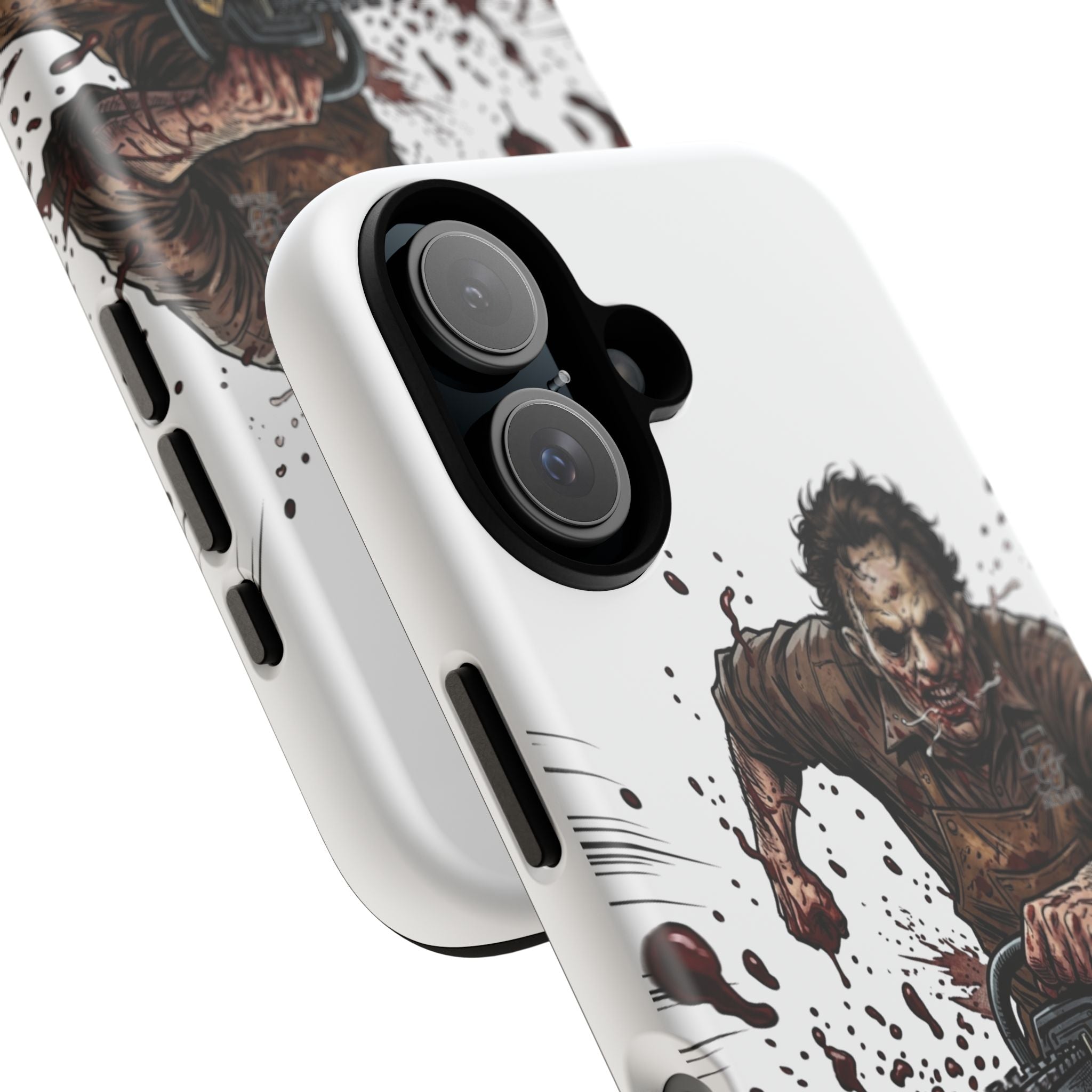 Chainsaw Killer Horror Illustration phone case | iPhone Samsung protective case by GT Artland
