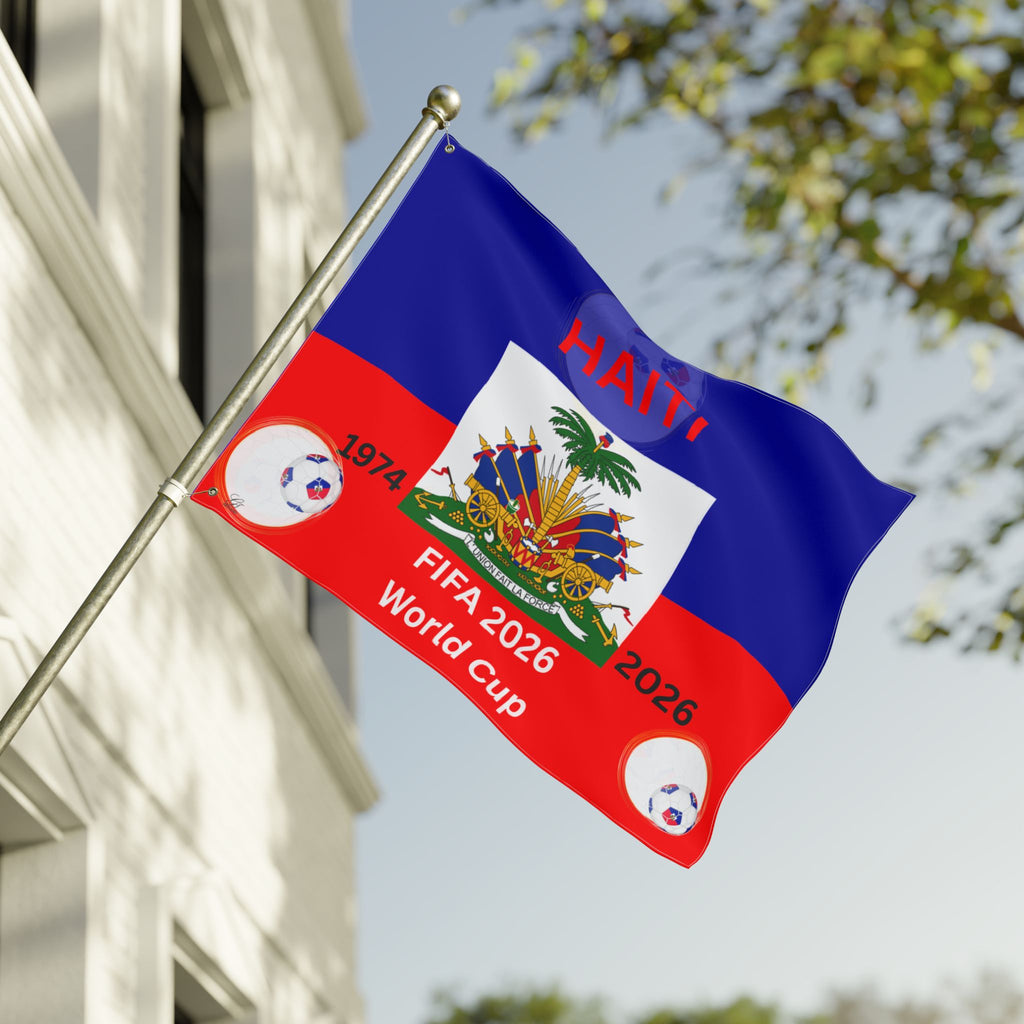 Copy of Double Sided Haitian Soccer FLAG |Football  2026 World Cup