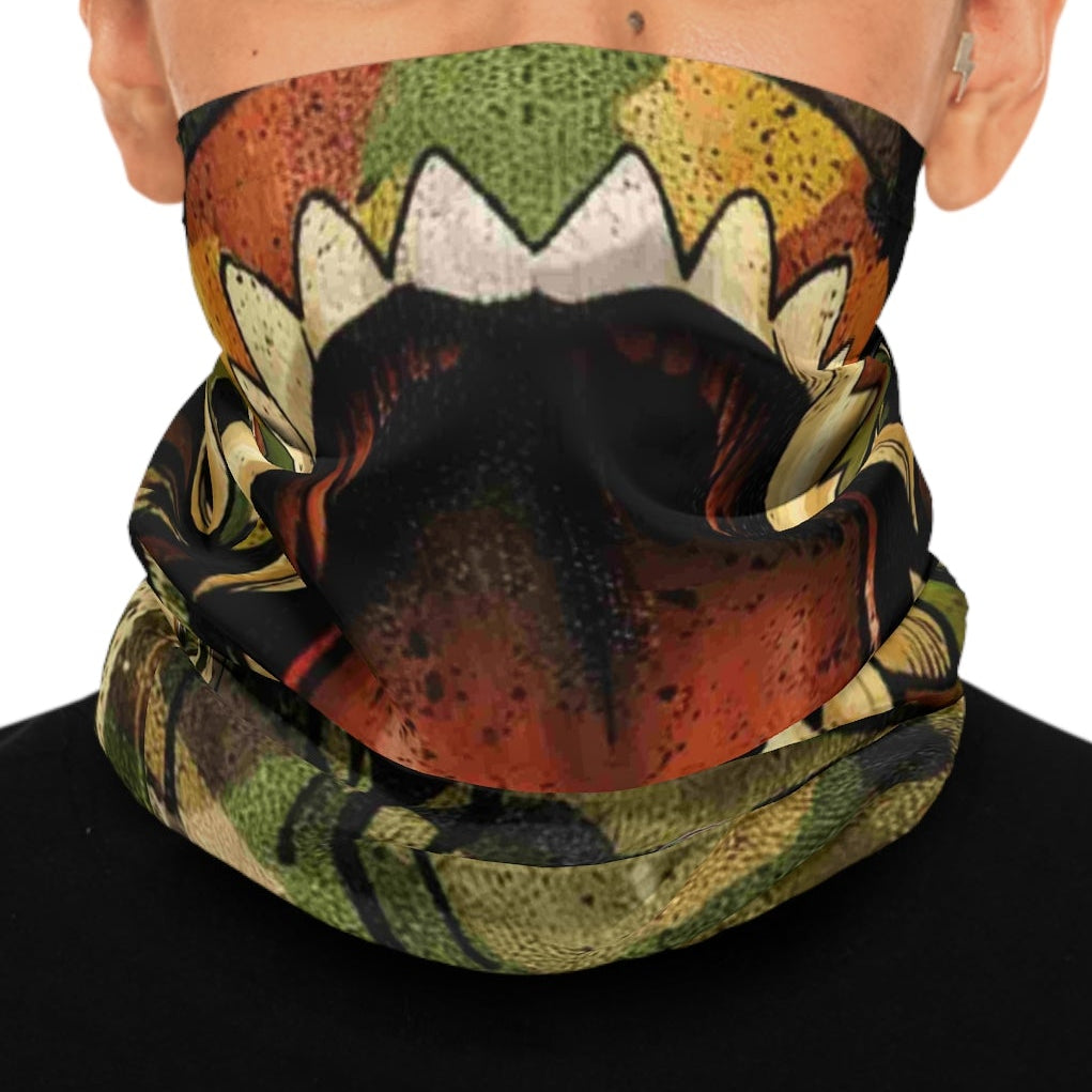 Roaring Shark Mouth Fatigue Neck Gaiter | Camo Graphic Face Covering by GT Artland