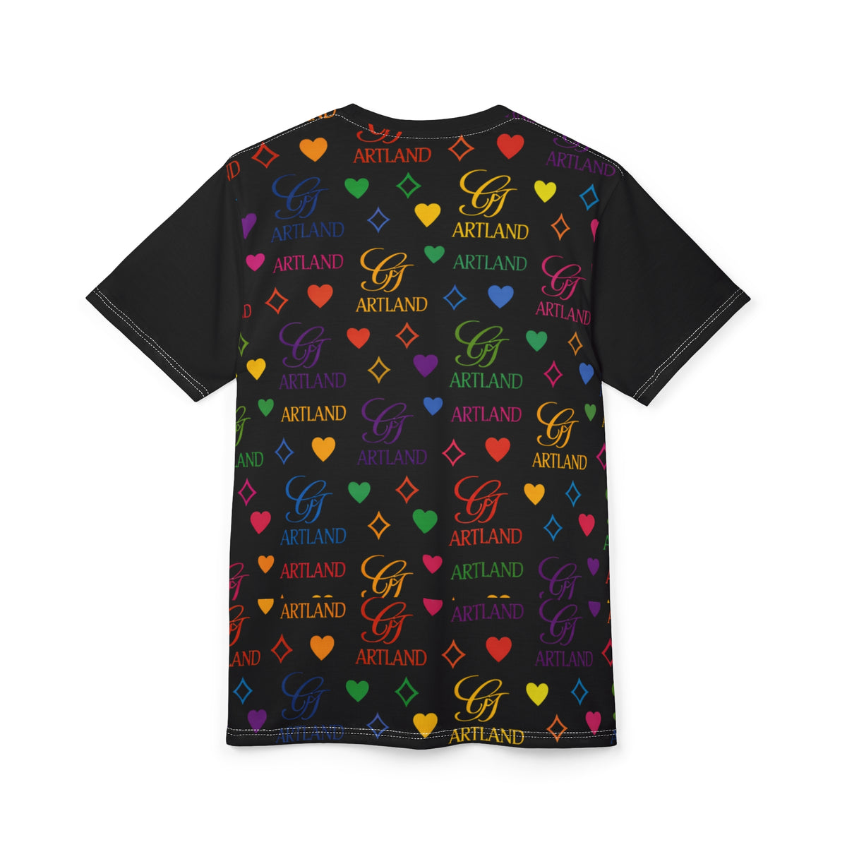 Colorful Shark GT Pop Art Designer Cut & Sew T-Shirt by GT Artland