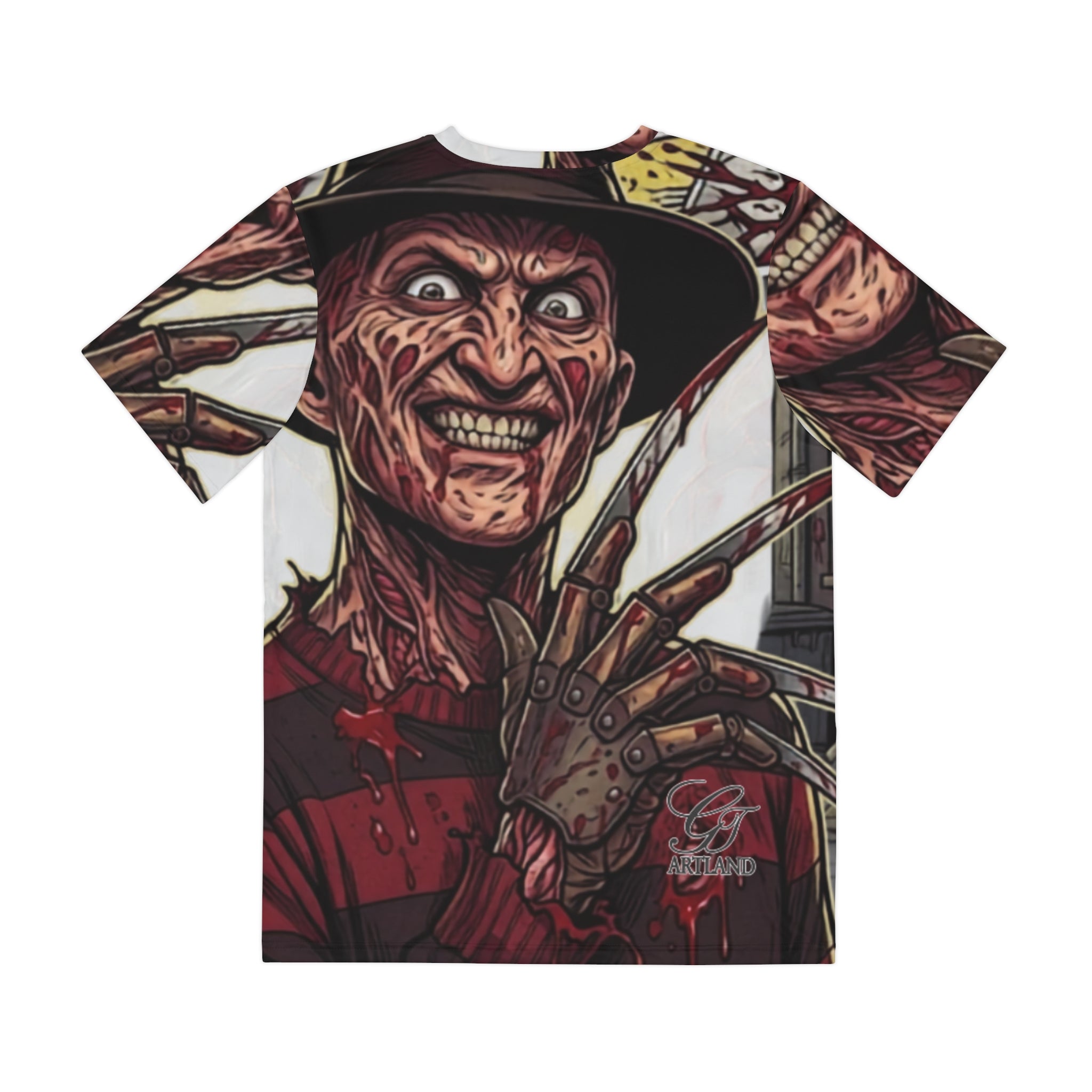 Elm Street Gangsta Horror Swagga Designer Men's Polyester Tee by GT Artland
